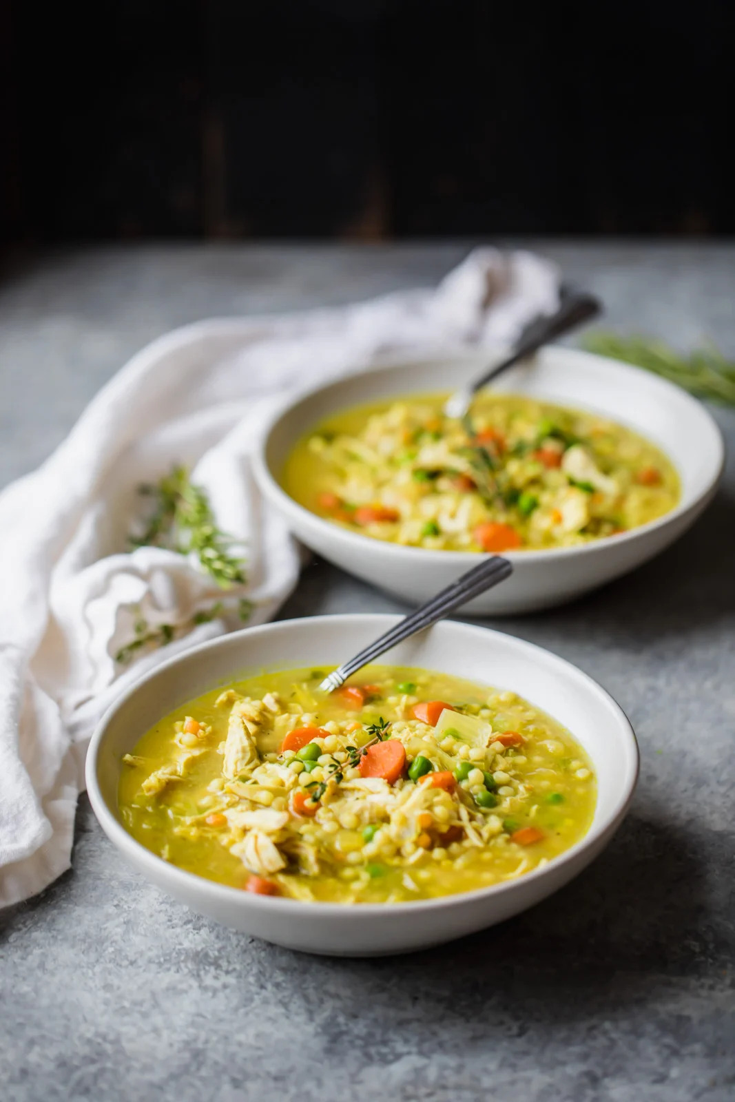 two bowls of the best chicken soup